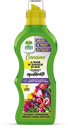 Albagarden - Sangue Di Bue per Piante - Concime e Fertilizzante Liquido Azotato - Potente Nutriente Per Piante, Alberi, Giardino, Orto E Piante In Vaso x 1 kg