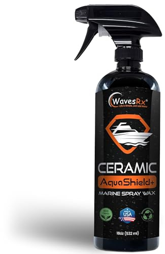 WavesRx High-Performance Ceramic Spray Coating for Boats & Jet Skis (AquaShield+) | Marine Grade SiO2 Sealant Protects from Salt, Contaminants & UV Damage | Fast Wax Silicon Dioxide Hydrophobic Polish