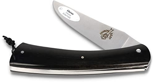Sauveterre Le Camembert Taschenmesser - 11 cm Griff Ebenholz Plein Manche - Klinge matt - Messer Frankreich