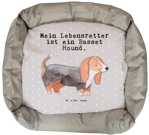 Mr. & Mrs. Panda Hundebett Basset Hound Lebensretter - Geschenk, Hundekissen, Hundeliege, Hundekörbchen, Hund, Hundesofa