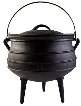 Cuisiland Pot Potjie en fonte, pot de camping, pot de l'Afracane du Sud pour jardin extérieur (8,5 l)