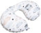 Medi Partners Cuscini da Viaggio Bambini Cuscino per Collo Seggiolino Auto - 100% Cotone Minky Bambino Poggiatesta Cervicale Testa Neonato Aereo Pillow (Radura con Minky grigio)