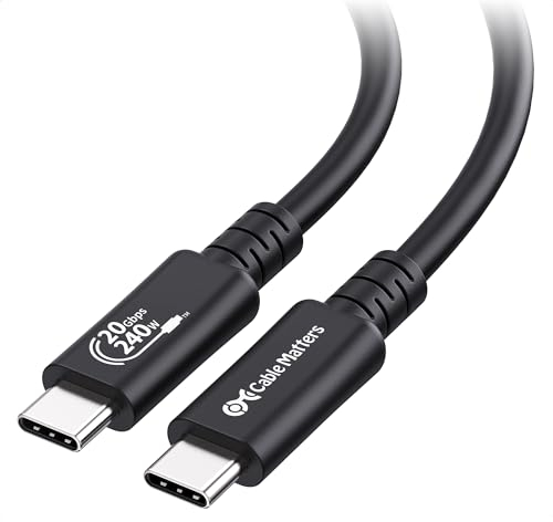 Cable Matters [USB-IF-zertfiziert] Langes 20 GBit/s USB 4 Kabel 2 m, mit 8K-Video, Laden mit 240 W, kompatibel mit Thunderbolt 4/Thunderbolt 3, für iPhone 15 Pro Max, MacBook, XPS, Surface Pro