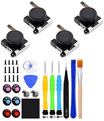 Septpenta 33 in 1 für Controller Reparatursatz, Spielekonsolen Reparatursatz für Switch, für Joystick Ersatzsatz, Tragbares Design, für Controller Reparatursatz für Switch