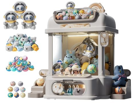 Perfeclan Claw Machine Candy Dispenser Toy, Arcade Candy Capsule Claw Game,Prizes Toy, C