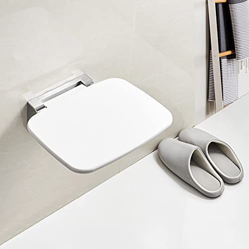 Klappbarer Duschsitz Wandmontage Duschklappsitz, Schimmelfest Klappsitz Dusche bis 200KG, Werkzeugfreie MontageBadewannensitz-Badhocker Duschstuhl Duschhocker für Senioren