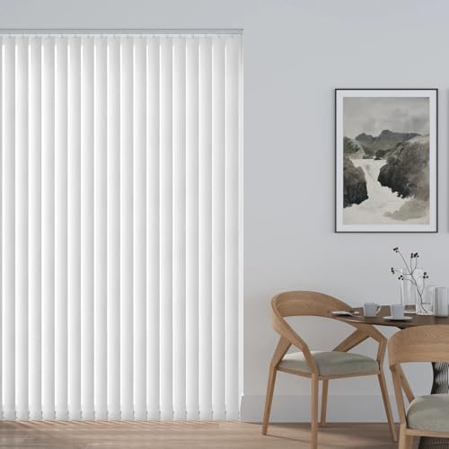 WINZOW Made to Measure Vertical Blinds 89mm (3.5) Fabric Complete Set Headrail & Slats | Custom Size Vertical Window Blinds Up To 100cm Width x 250cm Drop | Light Filtering Blinds for Windows & Doors
