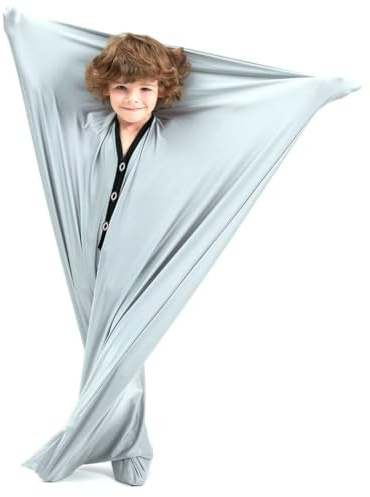 BANTASE Sensory Sox Stretchy Body Socks Ganzkörperpackung Gegen Stress, Überempfindlichkeit Ideal Für Jungen, Mädchen Mit Autismus Und Angstzuständen(Grau,M)