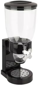VONCYKI Storage Containers Practical Cereal Dispense RFood Grade And BPA Free Durable And Easy To Use For Cornflakes Flour Storage(Single Black)