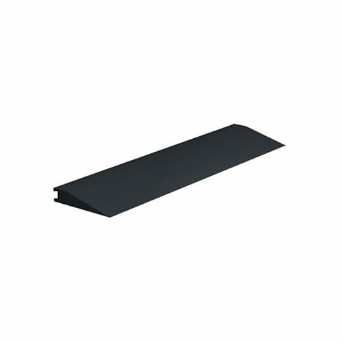 Roppe Rolling Traffic Transition Profile #67, Black, 3/8 H X 9' L X 3-1/8 W
