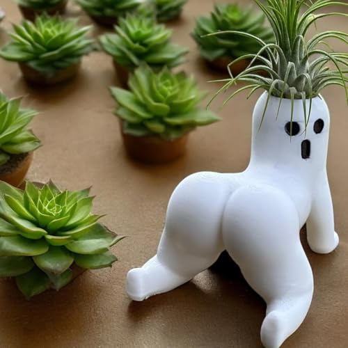 Big Booty Pot de fleurs fantôme, pots de fleurs amusants, pots de fleurs uniques, cadeau de farce, petits pots succulents en forme de corps pour décoration d'intérieur