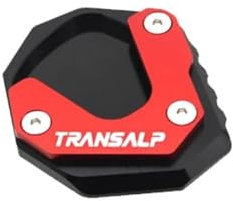 VQLDPX Motorrad-CNC-Ständerfuß-Seitenständer-Verlängerungsplatte Für TRANSALP XL750 XL 750 2023 Motorradständer Platte Verbreiterung(Rot,X-1)