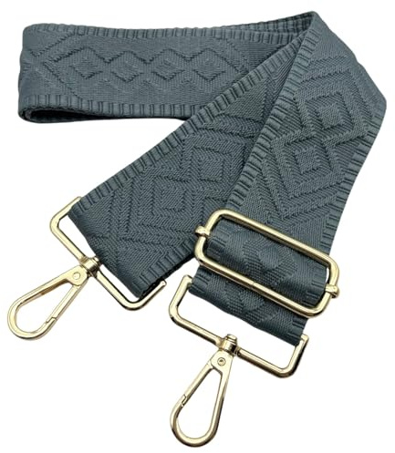 Verstellbarer Taschengurte Breit, 5cm Schultergurt für Tasche, Taschengurte zum Wechseln Goldener Karabiner Schulterriemen, Umhängegurt fur Damen Handtaschen Crossbody DIY, (Blau) 15