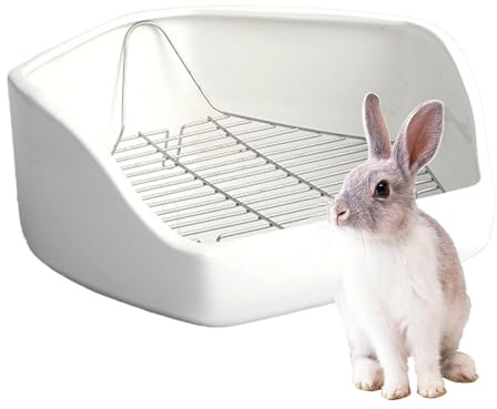 Hasen-Toilettenecke, Haustier-Hasentoilette für kleine Tiere, Eckpfanne, Pentagon-Form, Tiertoilette mit abnehmbarem Draht, Haustier-Klo für Ente, Huhn