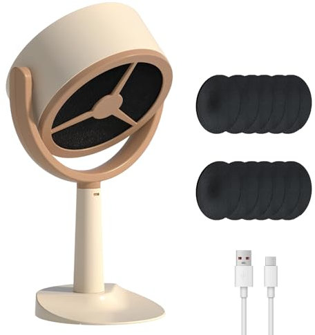 AVCXEC Tragbarer Abluftventilator mit 10 austauschbaren Filterschwamm, Rauchabsaugung für Unkraut, tragbarer Abluftventilator für Küche, Rauchventilator zum Rauchen im Innenbereich, Rauchreiniger für