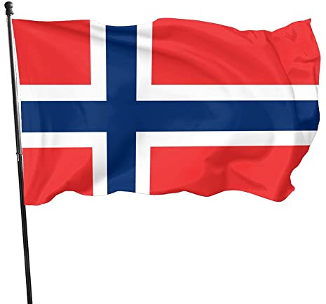 Bandiera della Norvegia 3x5 piedi, striscione decorativo per esterni da giardino