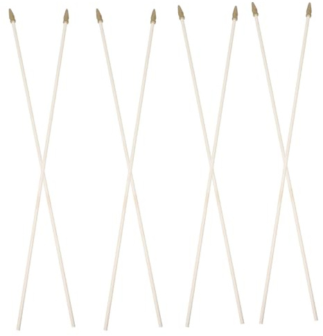 TOGEVAL 10 pezzi Aste Bandiera in Legno Bastoni Leggeri e Stabili per Bandiere Sportive Kit Pennoni Maneggevoli per Uso Manuale e Decorativo