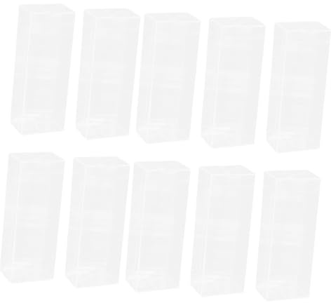 CLISPEED Lot de 26 Boîtes Transparentes en PVC Rectangulaires 5X5X15 CM Boîtes d'Emballage Plastique pour Présents Pâtisseries et Rangement pour Fêtes et Célébrations