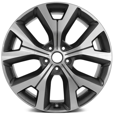 20 Inch Alloy Rim for 2020-2021 Hyundai Palisade 20x7.5 Inch Wheel 5 Y-Spoke Machined Medium Charcoal Metallic Fits 560-70971, 52910S831 - Reman