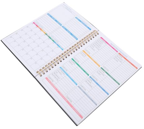 MAGICLULU Carnet de Budget Mensuel Couverture Noire, Livre de Caisse pour Consignation des Transactions en Espèces, Planificateur de Budget Quotidien pour Domicile et Bureau, 1 Pièce