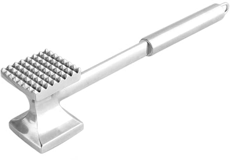 Mazo Para Ablandar Carne, Herramienta Para Ablandar Carne De Doble Cara, Acero Inoxidable, Mazo De Cocina Para Restaurantes, Barbacoas, Picnics | Para Cocina Casera, Restaurante, Barbacoa, Preparaci