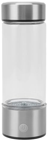 Chrees Generador de Botella de Agua de Hidrógeno con Tecnología Mejorada para Beneficios Antienvejecimiento, Diseño Portátil de Vidrio de Borosilicato de 420 Ml para Oficina en Casa