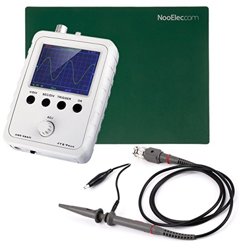 JYETech 'DSO Shell' Oscilloscope Kit de Bricolage avec boîtier, sonde 100MHz, sonde Clip & ESD-Safe Silicone Mat