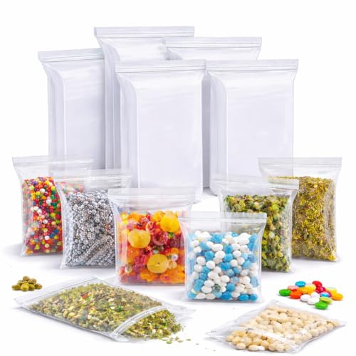 500x Stück ZIP Druckverschlussbeutel - Baggies mit Zipper transparent - verschließbare Plastikbeutel & Tüten in 5 Größen