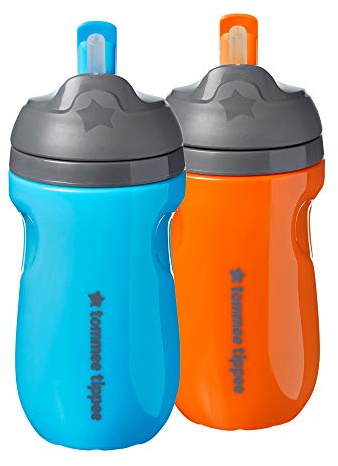 Tommee Tippee Lot de 2 gobelets isothermes en paille pour enfant à partir de 12 mois