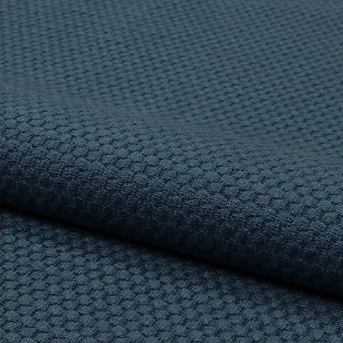 Fabreco LUMA Polsterstoff Meterware 142 cm breit, 100% Polyester, Gewicht 230 g/m2, feine Noppen-Struktur, Dekostoff für Vorhänge, Sofakissen, Polsterbezüge und Sitzkissen – Blau 10