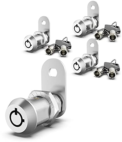 inBovoga 3er-Pack RV-Aufbewahrungsschl?sser, 1-1/8 Schrankschl?sser mit Schl¨¹sseln, RV-Nockenschloss f¨¹r RV-Aufbewahrungst¨¹r-Briefkastenschubladen, Zinklegierung