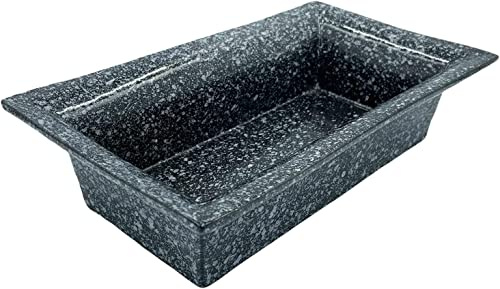 FRANCACOR Jardinera Rectangular NICHO Jarrón Copa florero Cementerio símil mármol 1 Esponja (MÁRMOL Oscuro, 30,5 X 17,5 X 7 CMS (Baja con Bordes))