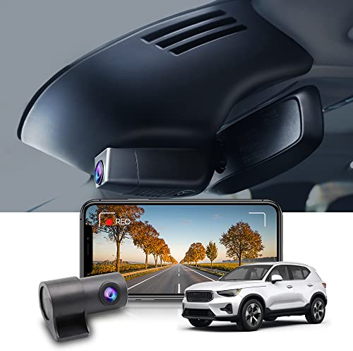 Fitcamx Dashcam vorne 4K + hinten 1080P für Volvo XC40 T4/T5 (Modell A), OEM-Look, Dual-Loop-Aufnahme, integriertes WLAN & App, G-Sensor, einfach einzustellen