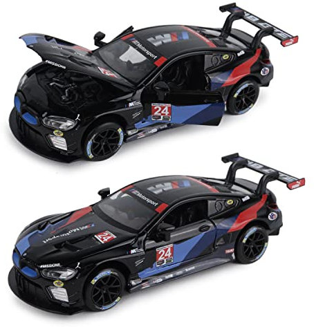 Turbo Challenge - BMW M8 GTE 2020 Daytona - Druckguss - 029074-1/32 - Reibungsauto - Schwarz - Metall - Kinderspielzeug - Geschenk - Miniatur - Ab 4 Jahren