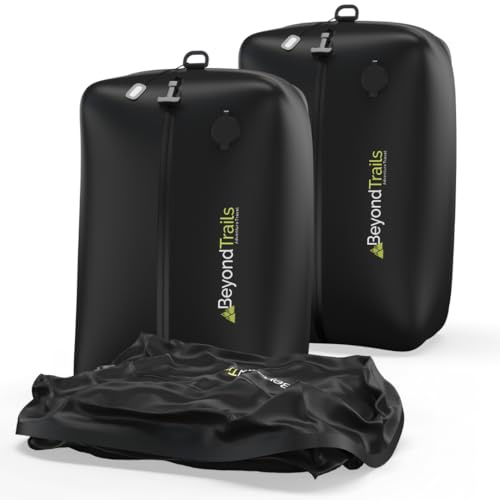 BeyondTrails 2 Pack Vacuum Compression Packing Cubes for Clothes | Travel Bag | Vacuum Storage Bags | Suitcase Travel Accessories Packing Organiser | Plane Essentials | Luggage Gear