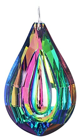 Prismen & Kaleidoskope 76mm Bunte Kristalllampe hängende Verzierung Teile Kristallprisma-Anhänger Optik-Kits für den naturwissenschaftlichen Unterri