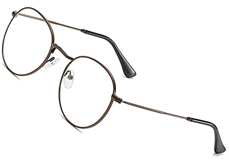Voolga Blaulichtfilter Brille PC Gaming Bluelight Filter Brille Brillenfassung für PC Handy und Fernseher Gaming Blaufilter mit Brillenetui Tea