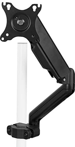VIVO Universal Full Motion Pneumatic Pole Mount Arm for 17 to 32 inch Monitor Screens, 75mm and 100mm VESA Plate, Black, MOUNT-POLE05O