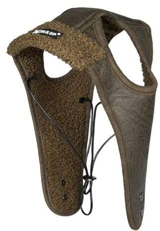 Rockreyoa Winter Warme Hundemütze mit Ohrenklappen Pilotenmütze Haustier Fliegermütze Wintermütze Hundehut Outdoor Kostümkappen für Hunde Party Fotografie Kostüm Feste Outdoor-Aktivitäten Braun L