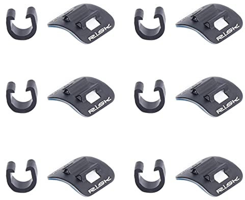 SELiLe 6Pcs/set Bike Bicycle For 3M Adhesive Alloy On Cable Guide C-Clip Hydraulic Brake Shift Cable Housing Holder Organizer Bike Brake Cable Bicycle C Clips Bike Cable Guide Holder