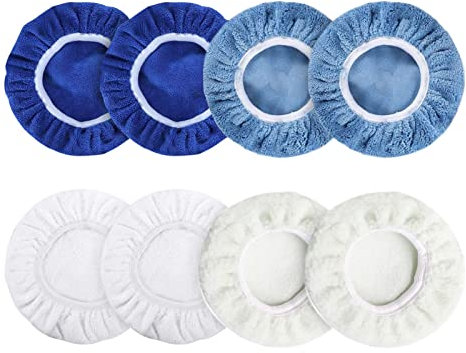 Gavigain 8pcs Puffer Pads, Schwabbeln Pads Auto Polieren Pad Set weich Schwabbeln Abdeckung für 6in Auto Polierer Universal Anwendung