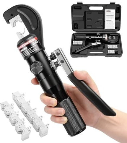 Handbetriebenes hydraulisches Crimpwerkzeug, Kabelschuhe, hydraulisches Crimpen, Crimper, Drahtklemmen-Kabelschuhwerkzeug mit 9 Paar Matrizen