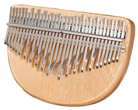 kalimba Doppelschichtiges chromatisches Kalimba 34 Tasten Daumenklavier Tragbare Calimba-Tastatur Musikinstrumente(Wood)