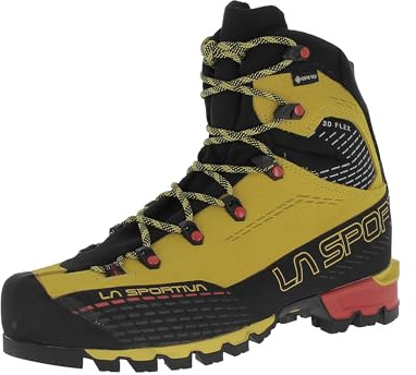 LA SPORTIVA Bergsskor, Trango Alpine GTX vattentäta och stabila bergstövlar för män med halkfri yttersula och nubuckläder, yttermaterial, GUL, 45.5 EU