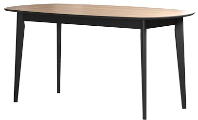 Esstisch Ronin Eiche ,Tischplatte T112+160+16 · B 160 x H 77 cm | B 160 x H 77 x T 90 cm · 68 cm Massivholzbeine