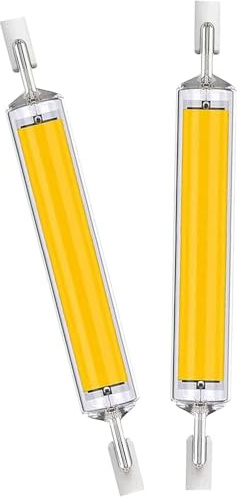 QBDGXFC 118mm R7s LED Bulbs, 20W High Brightness Double Ended LED Lights, 200W Halogen Bulbs Equivalent, J-Type Linear Lamp, 360° Beam Angle Work Bulb Landscape Lights,Natural White 4500k,2 Pack