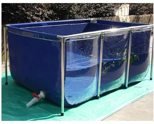 Lona de piscina sobre el suelo para acuario, pecera y natación infantil, fácil instalación con soporte de acero inoxidable