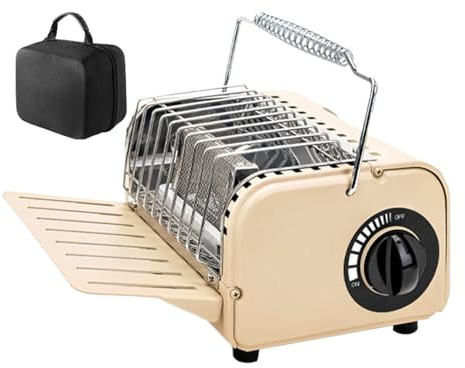 Cuisinière à gaz - Réchaud portable réglable de 1200 W - Appareil de cuisson d'extérieur - Chauffage à dos - Cuisinière légère avec sac de transport - Cuisinière à gaz de camping pour randonnée, hiver
