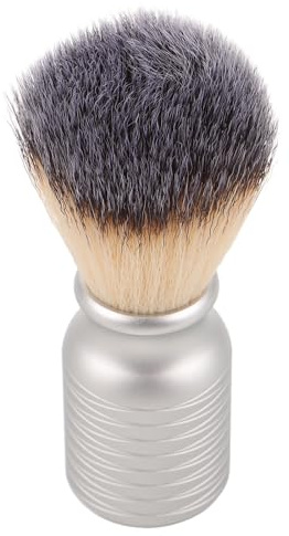 Alipis Pinceau de rasage en poils synthétiques, exfoliant et à pointes douces pour un confort optimal, crée une mousse onctueuse avec savon et crème à raser, manche en alliage d'aluminium