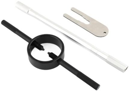 harayaa Compresor de Resortes de Horquilla, Compresor de Resortes de Horquilla de Aleación de Aluminio, Herramienta Universal para Reparación de Aceite, Negro Plata